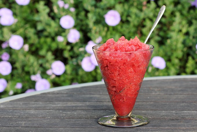 Watermelon Raspberry Granita