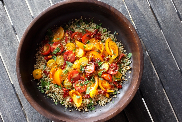 Tomato Salad with Sun-Dried Tomato Vinaigrette