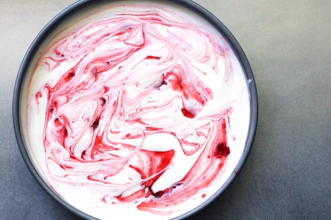 Strawberry Bourbon Sauce Swirl