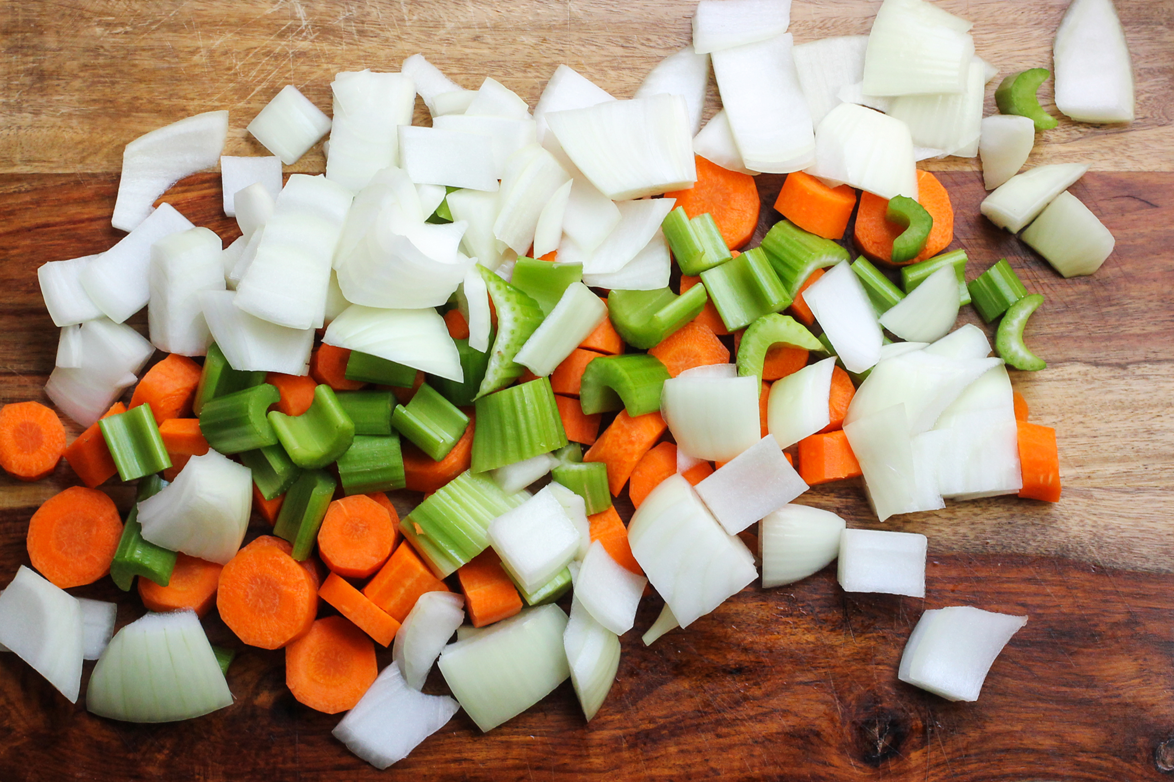 Chopped Onion, Celery and Carrot