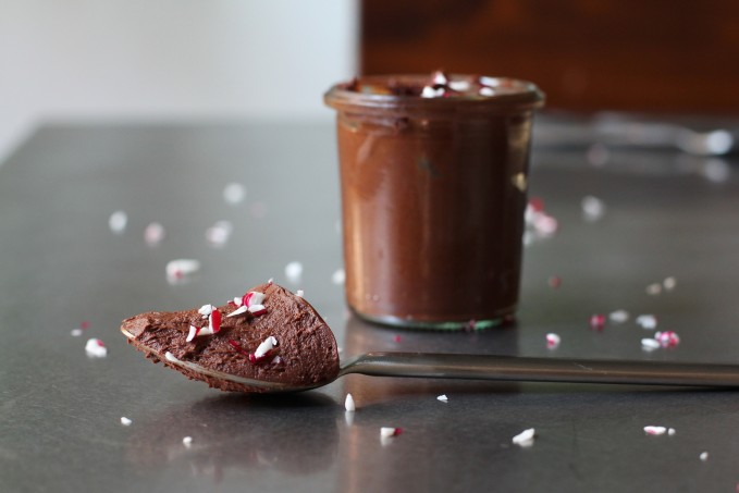 Chocolate Peppermint Mousse Spoon