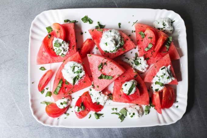 Watermelon and Tomato Wedge Salad