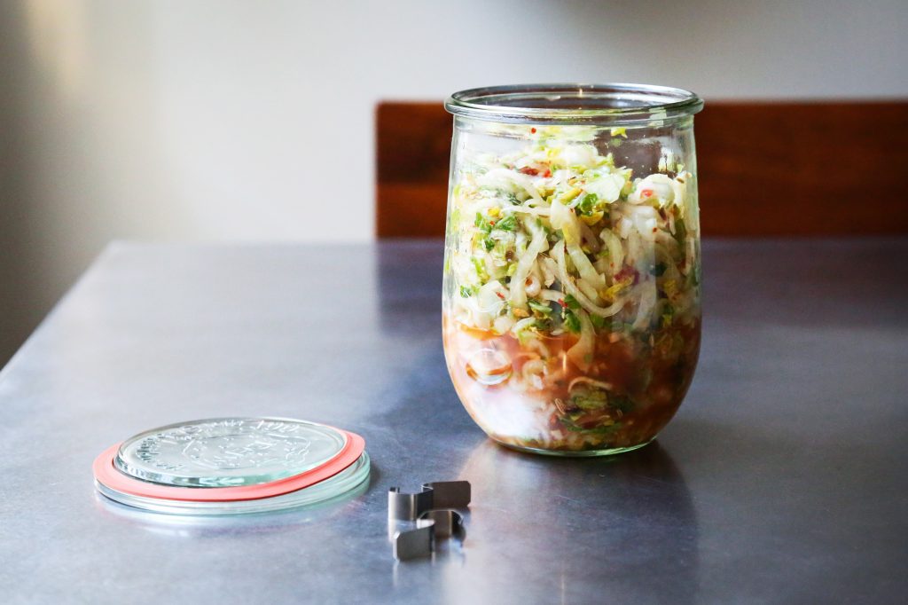 Quick Fennel and Cabbage Kimchi