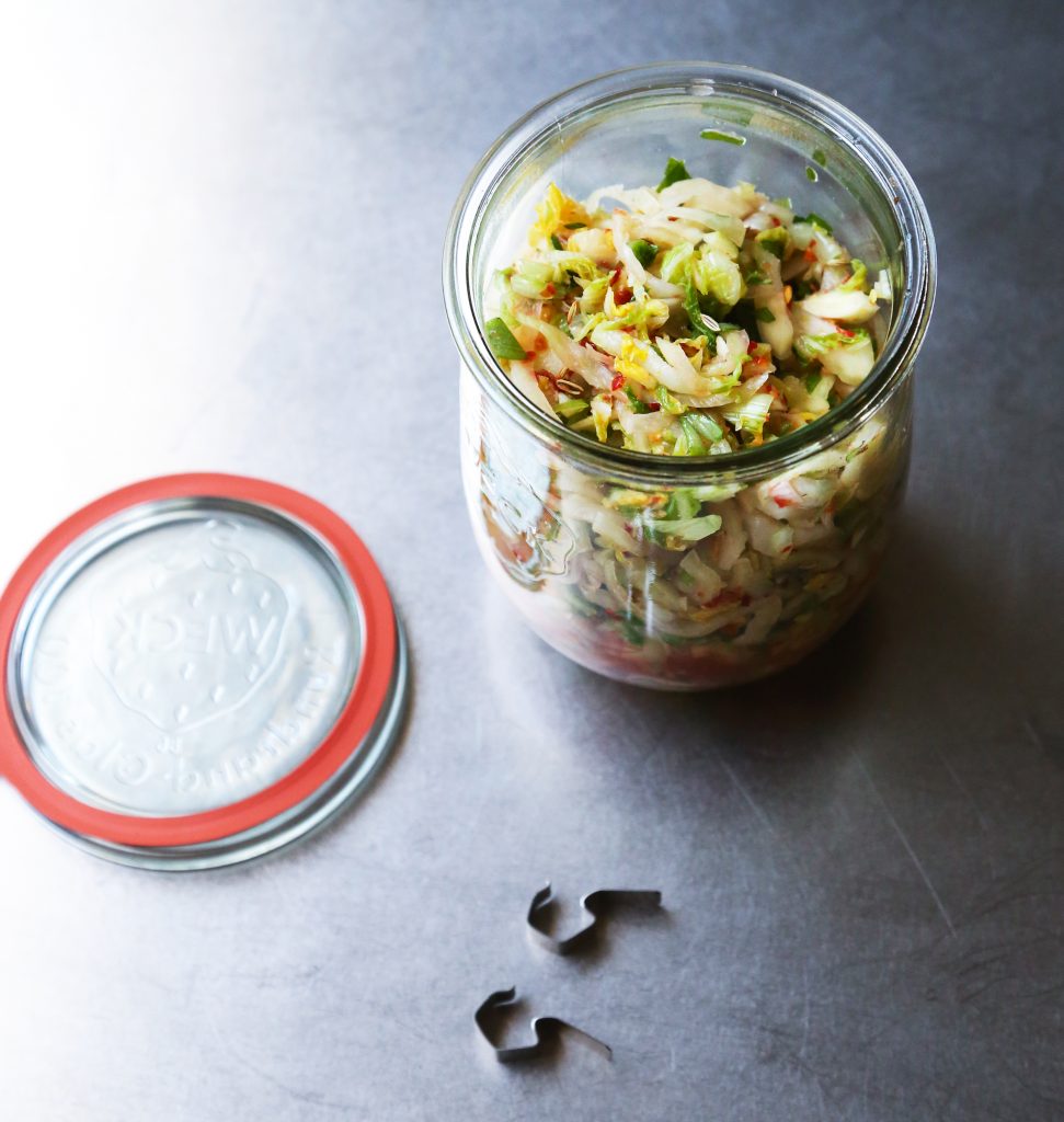 Quick Fennel and Cabbage Kimchi