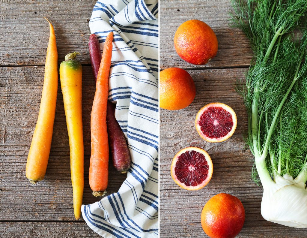 Carrots, Blood Oranges, Fennel