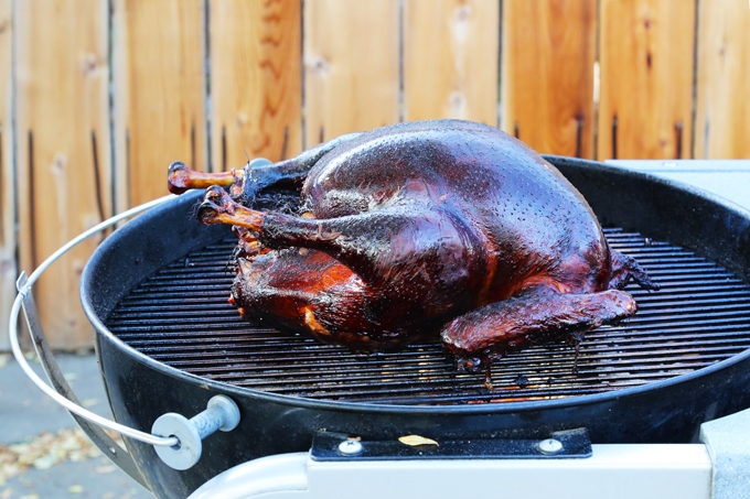 Smoked Turkey Cooking