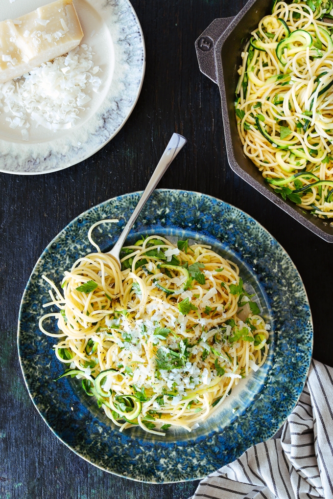 Zucchini Garlic Butter Spaghetti