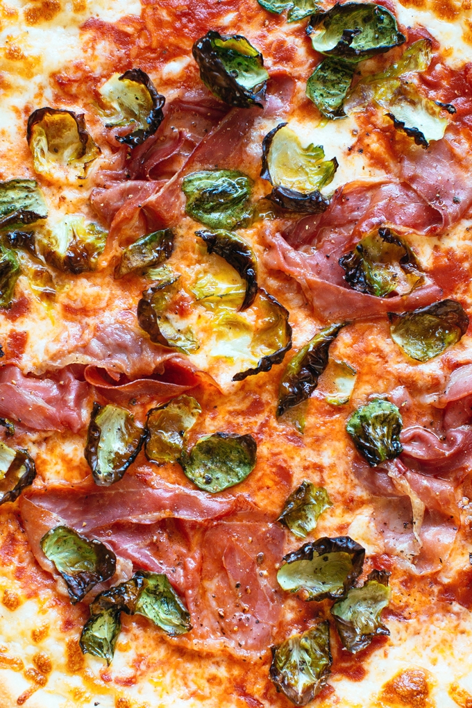 Brussels Sprout Proscuitto Pizza