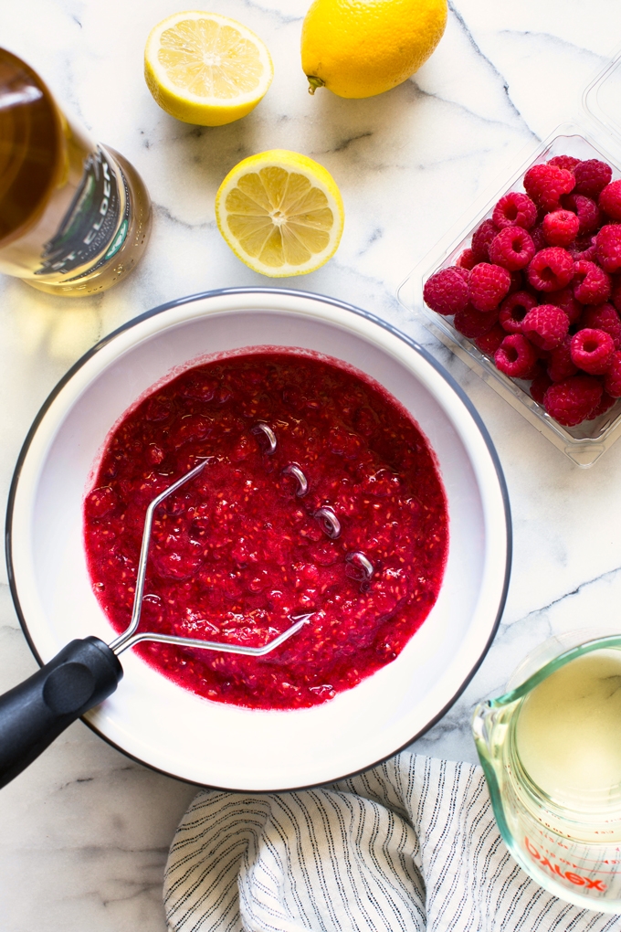 Mashing Raspberries