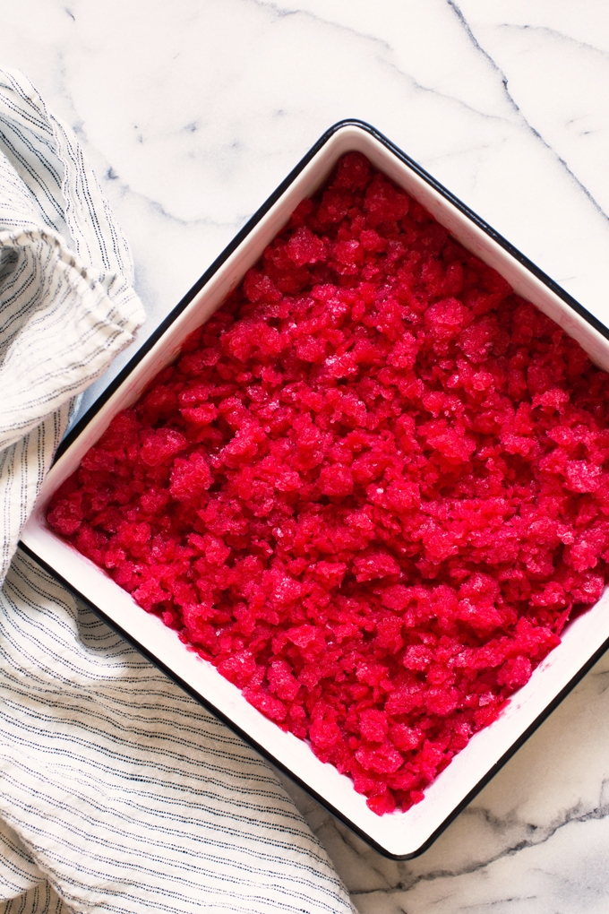 Raspberry Elderflower Granita Recipe