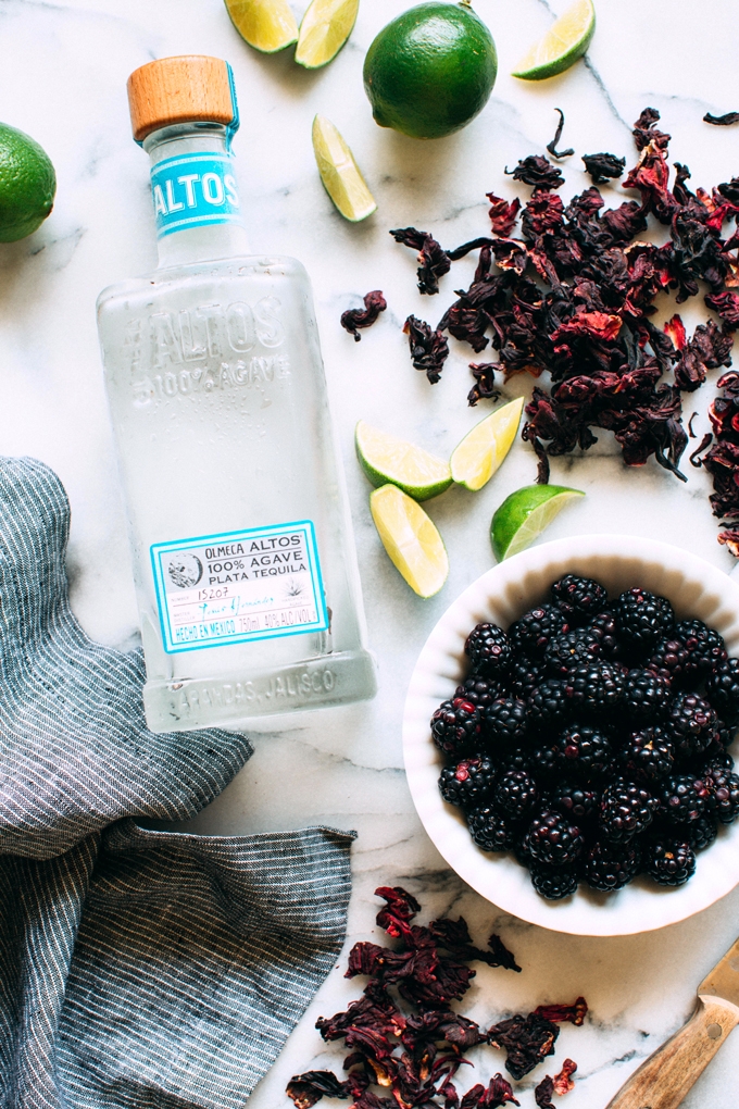 Blackberry Hibiscus Cooler Ingredients