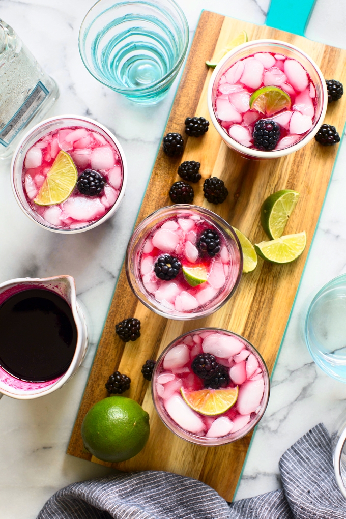 Blackberry Hibiscus Cooler Cocktail Recipe