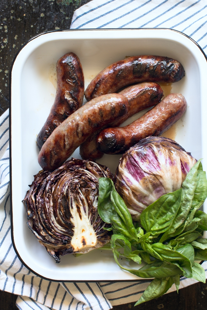 Grilled Bratwurst and Radicchio