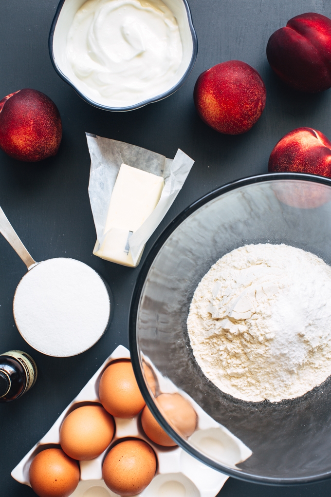 Nectarine Coffee Cake Ingredients