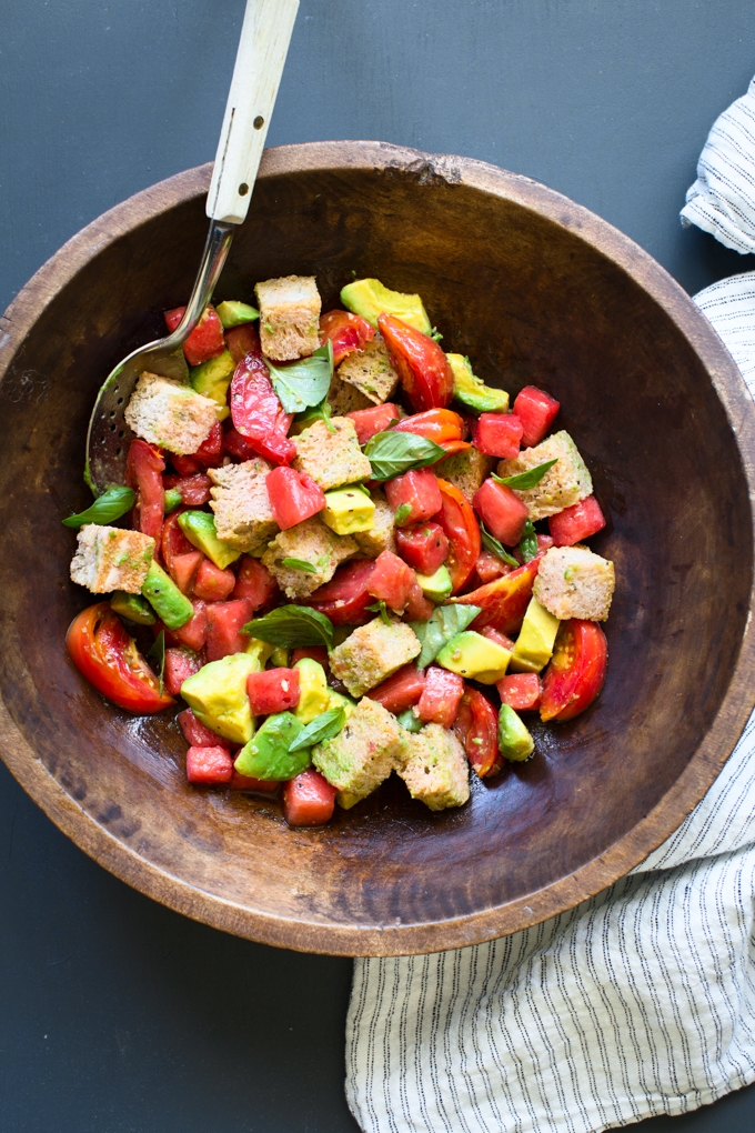 Watermelon and Tomato Panzanella Recipe