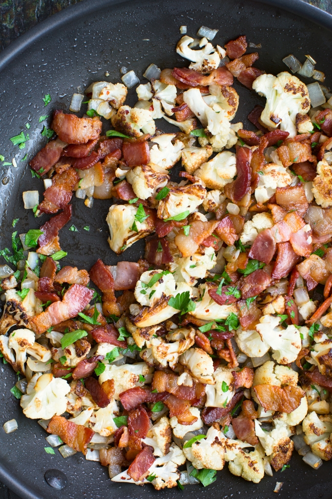 Cauliflower and Bacon Hash