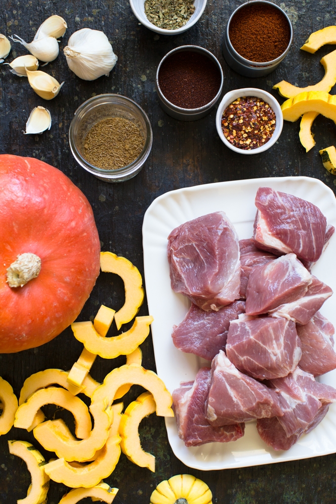 Pork and Squash Stew Ingredients