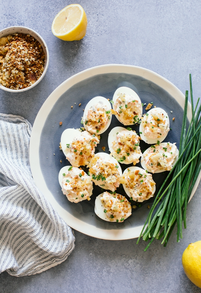 Smoked Salmon Deviled Eggs