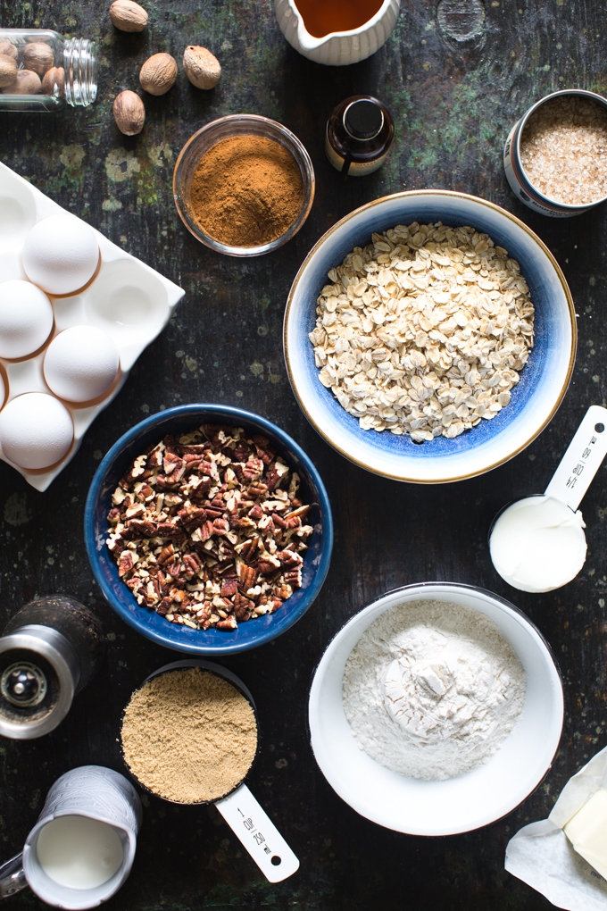 Bourbon Pecan Oatmeal Cookies Ingredients