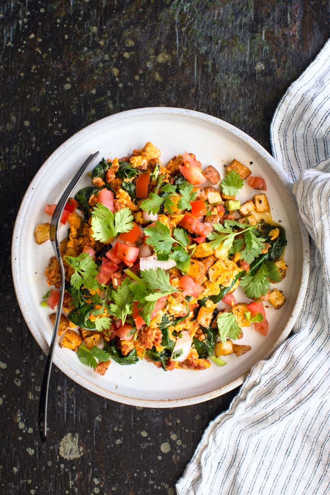 Chorizo and Spinach Scramble