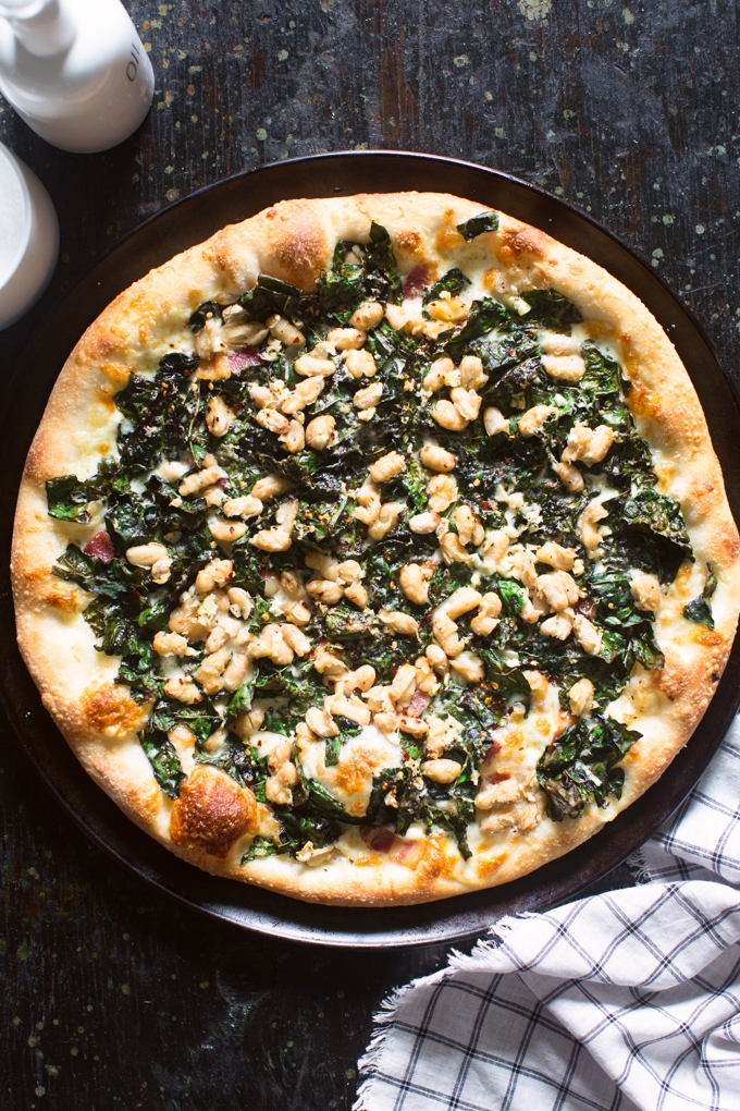 Kale and White Bean Pizza