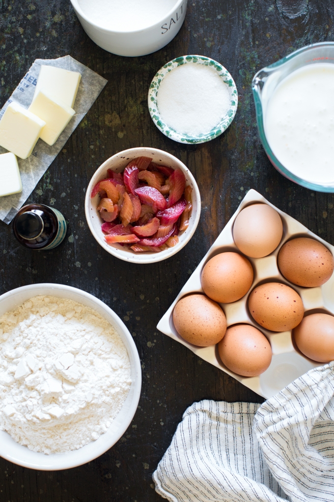 Rhubarb Waffle Ingredients