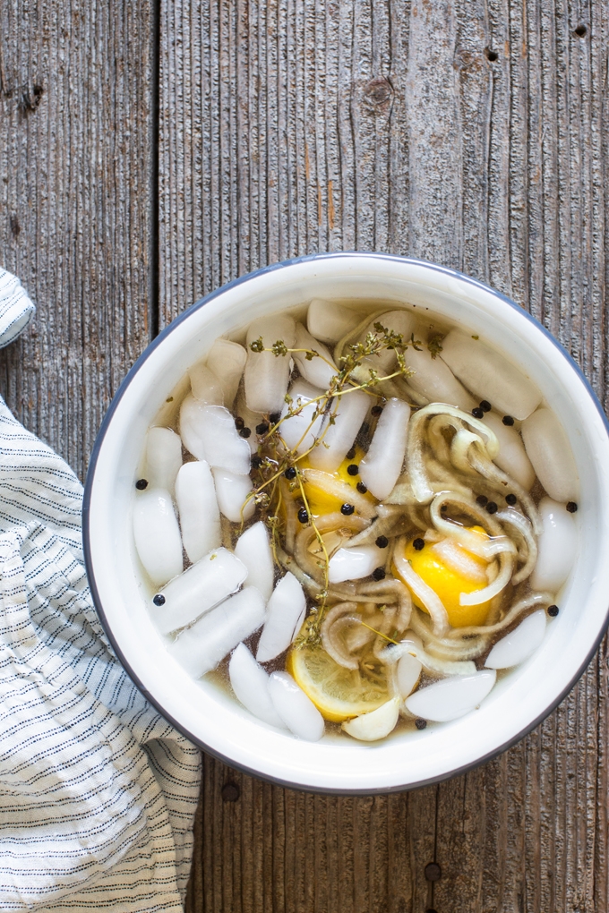 Sweet Tea Brine with Ice