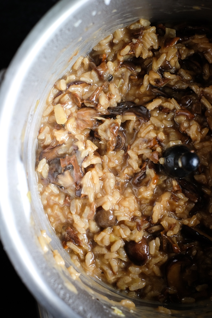 Making Wild Mushroom and Mascarpone Risotto int he All-Clad Prep and Cook