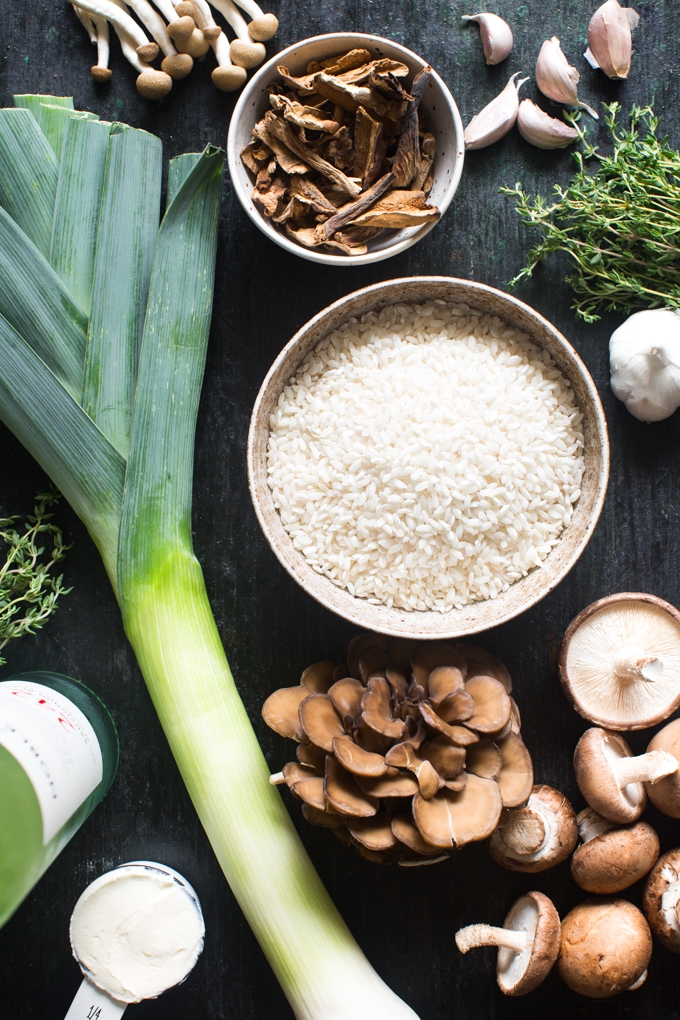 Wild Mushroom and Mascarpone Risotto Ingredients