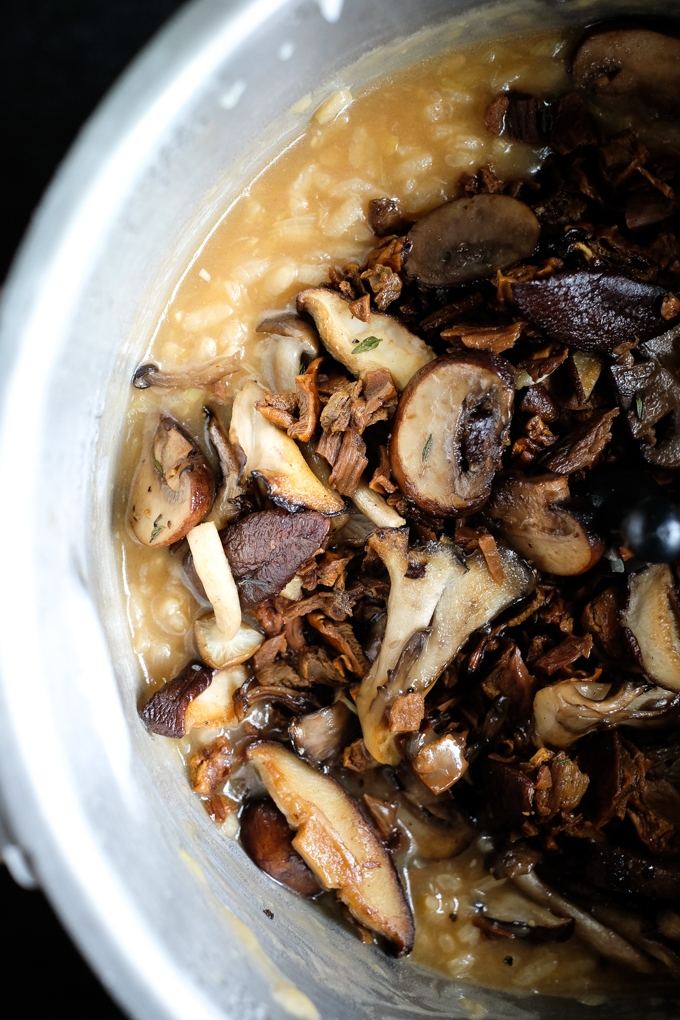 Making Wild Mushroom and Mascarpone Risotto in the All-Clad Prep and Cook