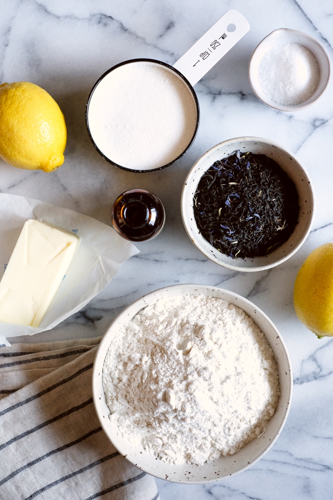 Earl Grey Shortbread Cookies Ingredients