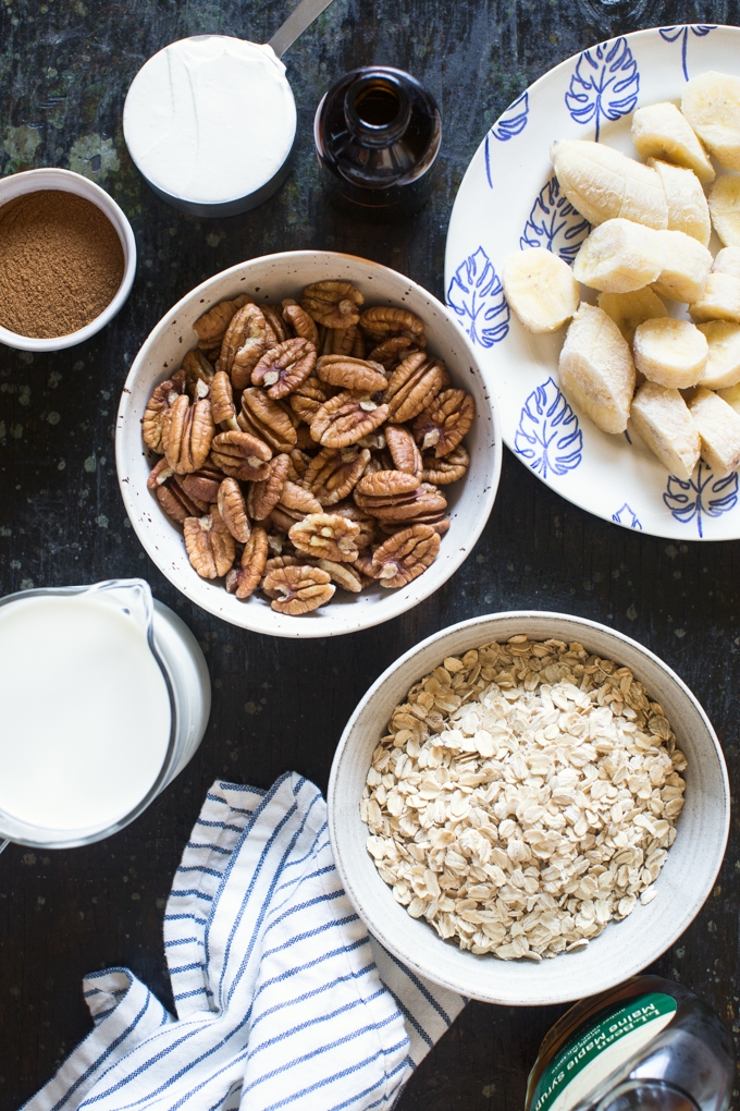 Toasted Oat and Pecan Smoothie Ingredients