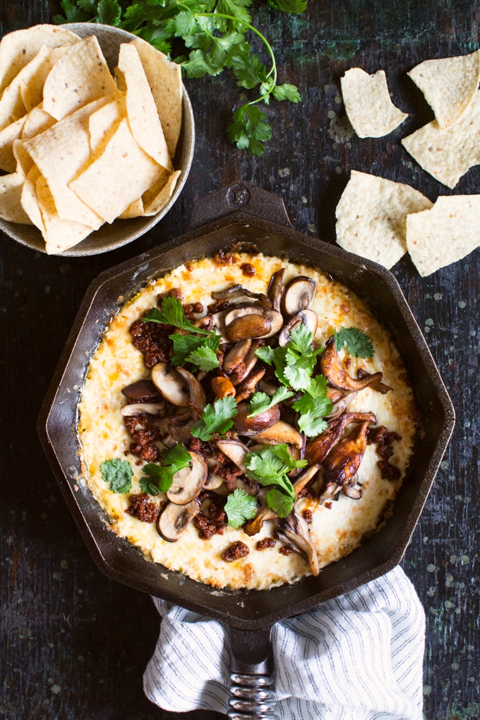 Wild Mushroom and Chorizo Queso Fundido