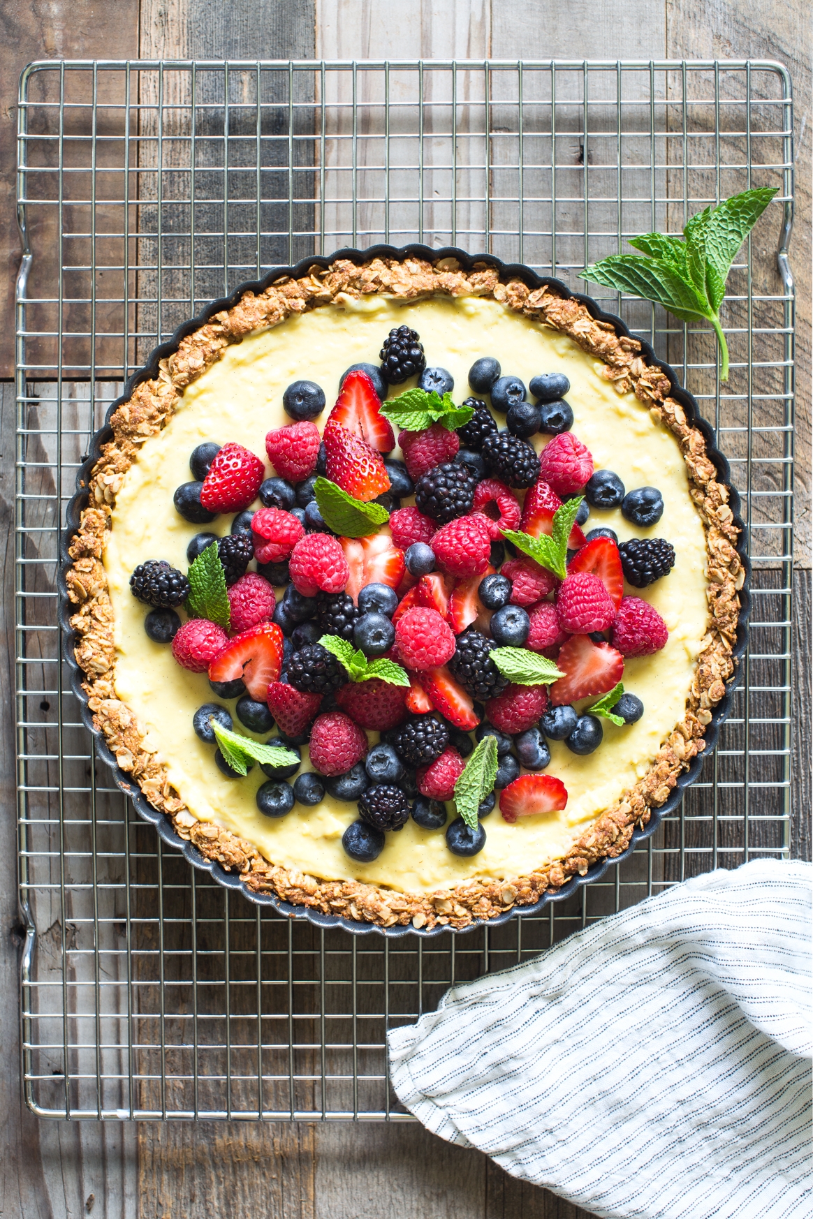 Almond, Oat and Berry Tart