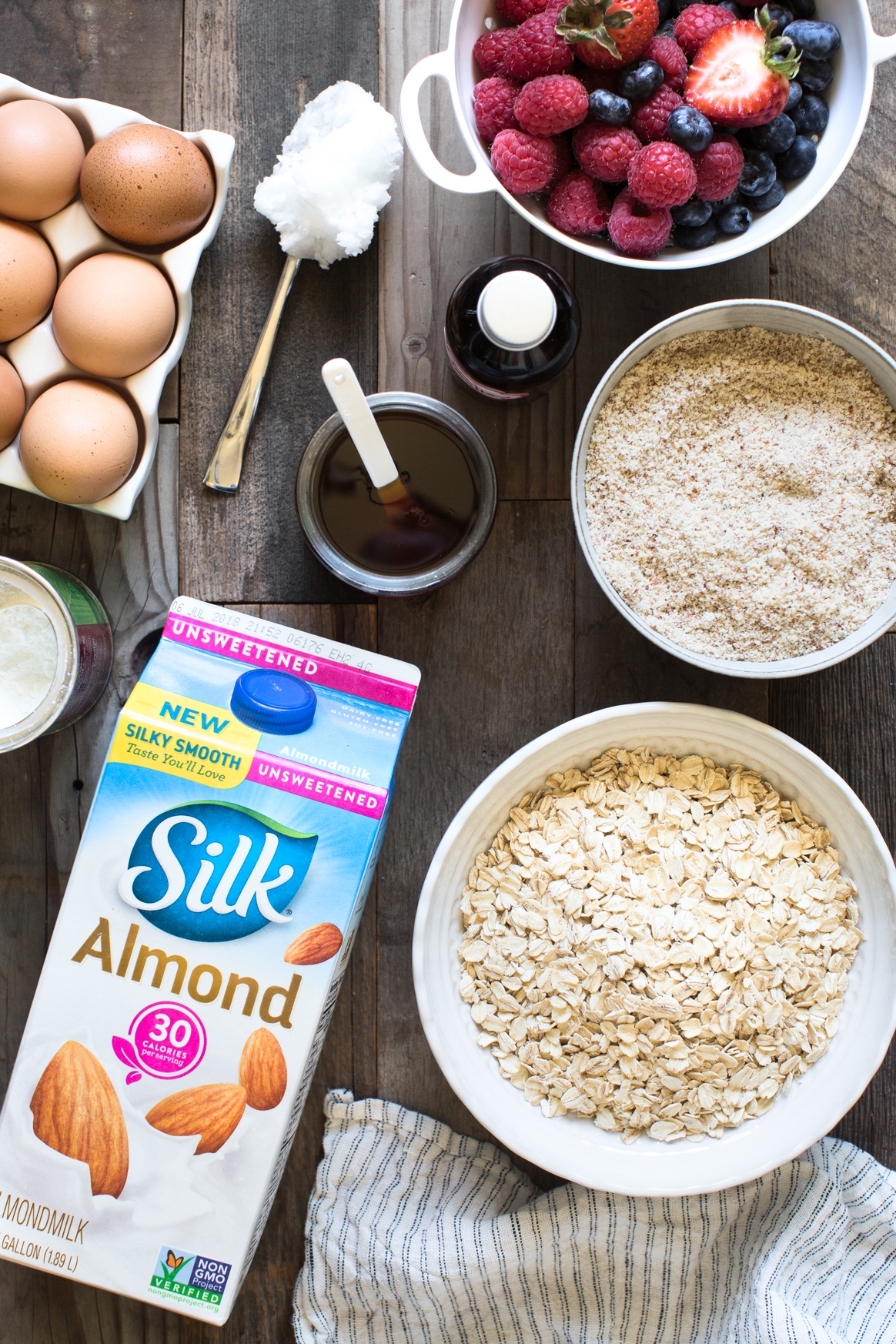 Almond, Oat and Berry Tart Ingredients