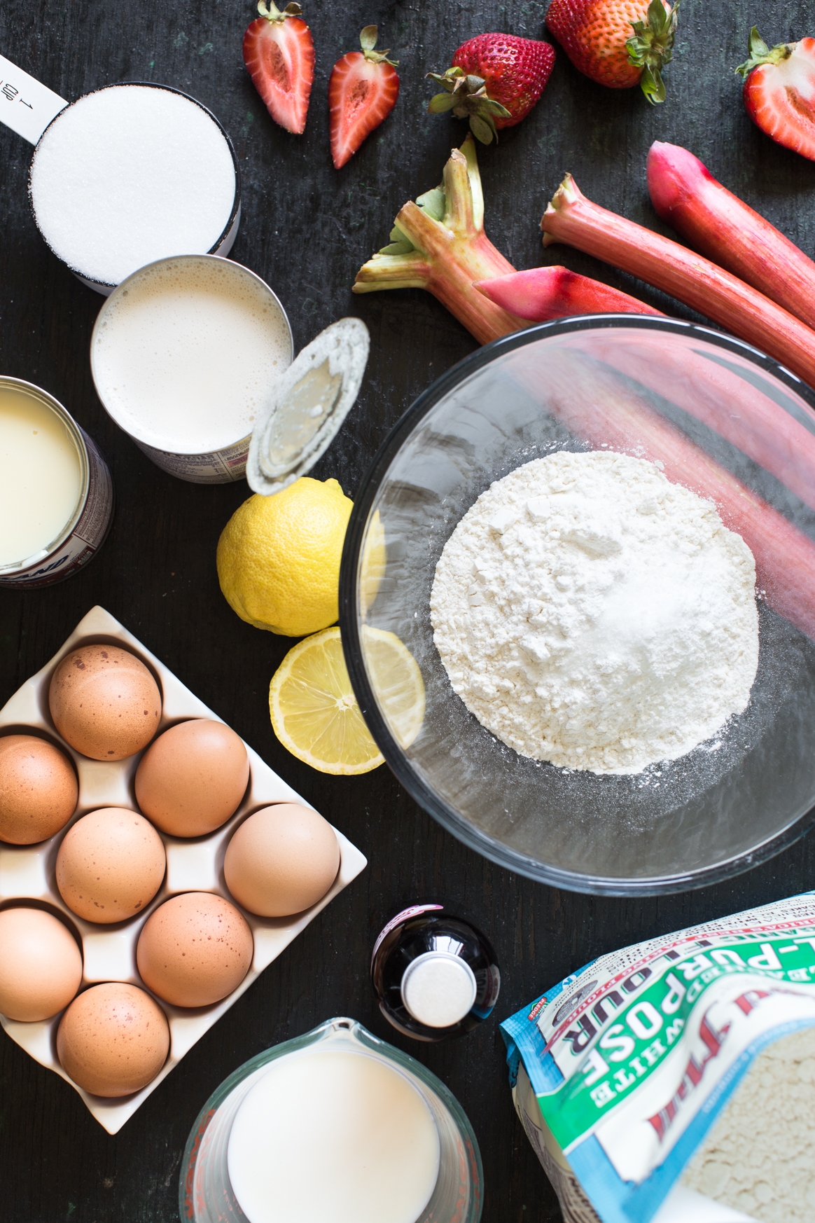 Strawberry Rhubarb Tres Leches Cake Ingredients