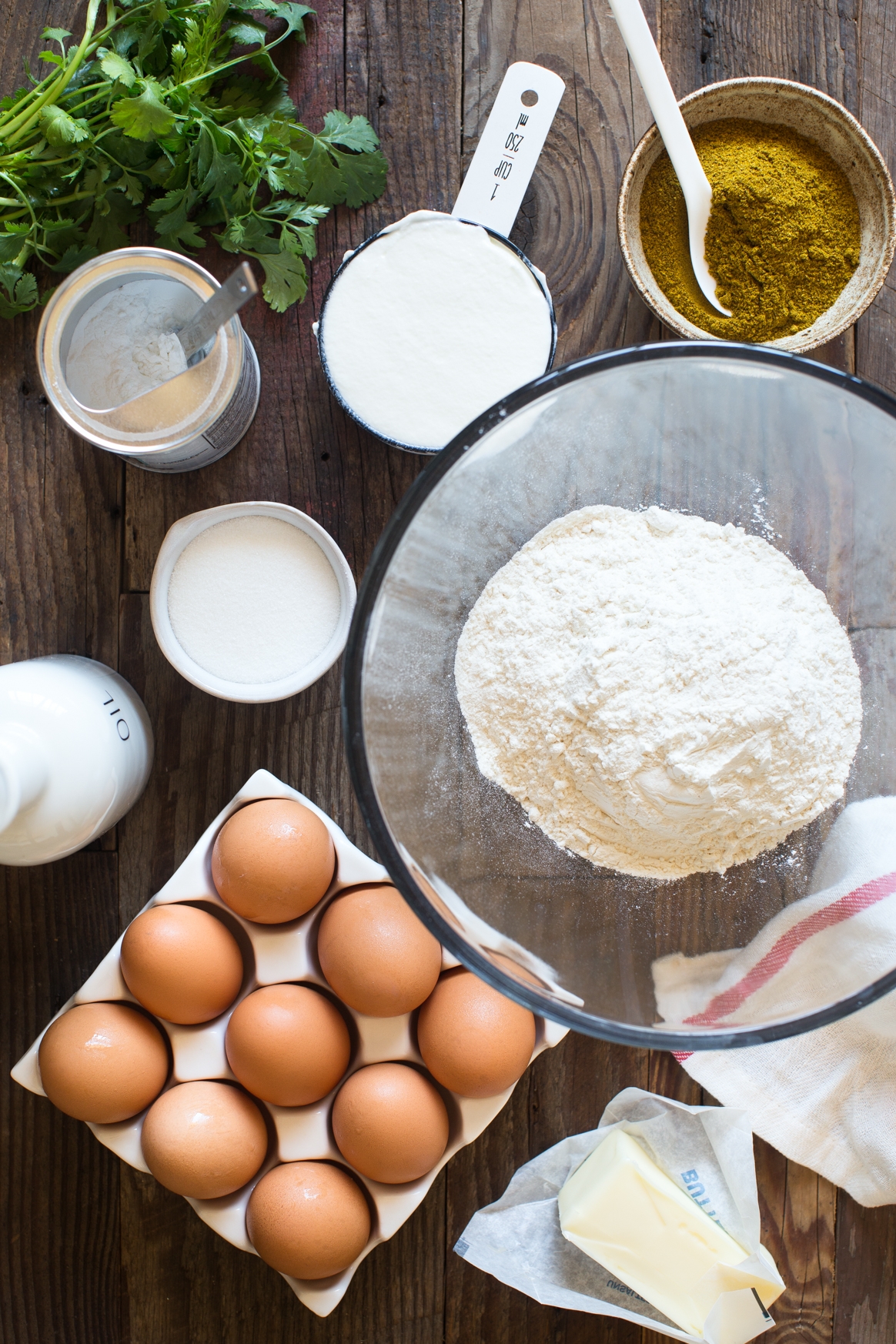 Homemade Flatbread with Yogurt, Eggs and Curry Brown Butter Ingredients