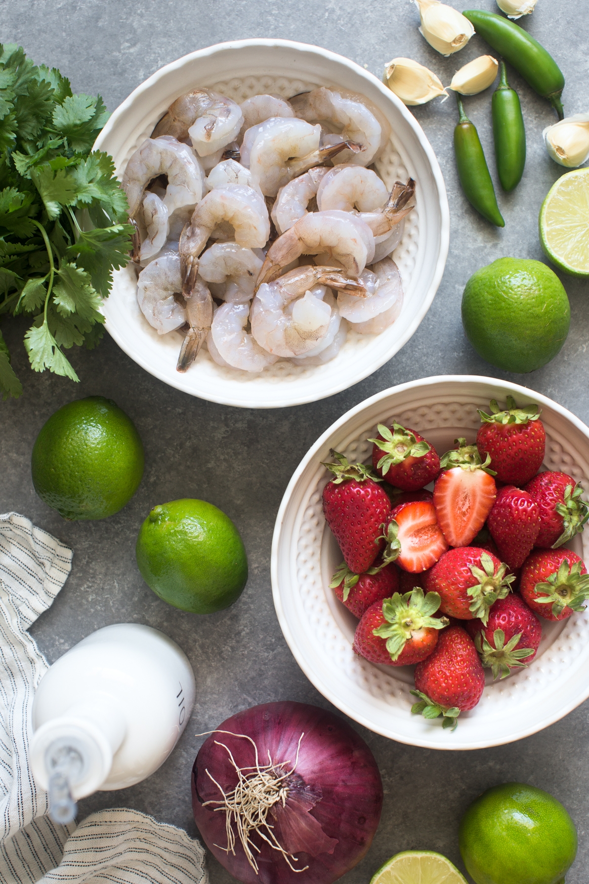 Shrimp Tacos with Strawberry Salsa Ingredients