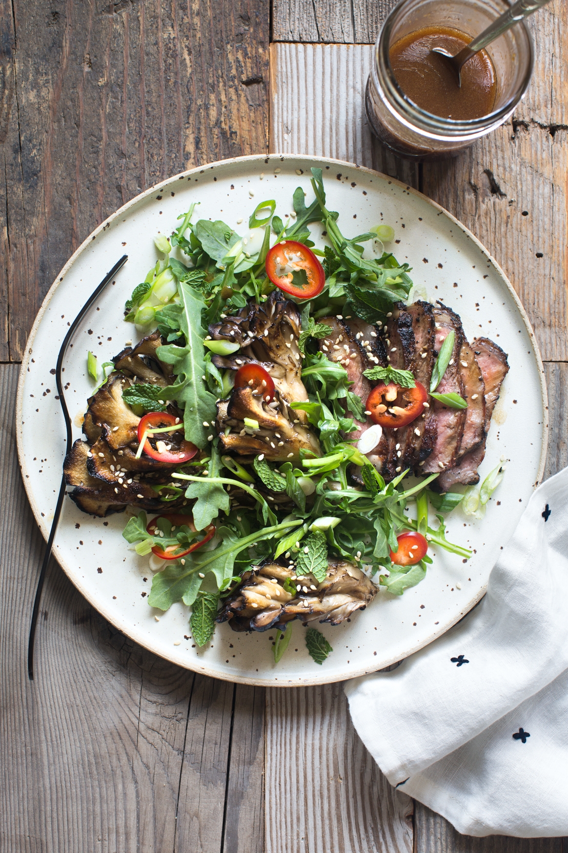 Grilled Steak & Mushroom Salad Recipe