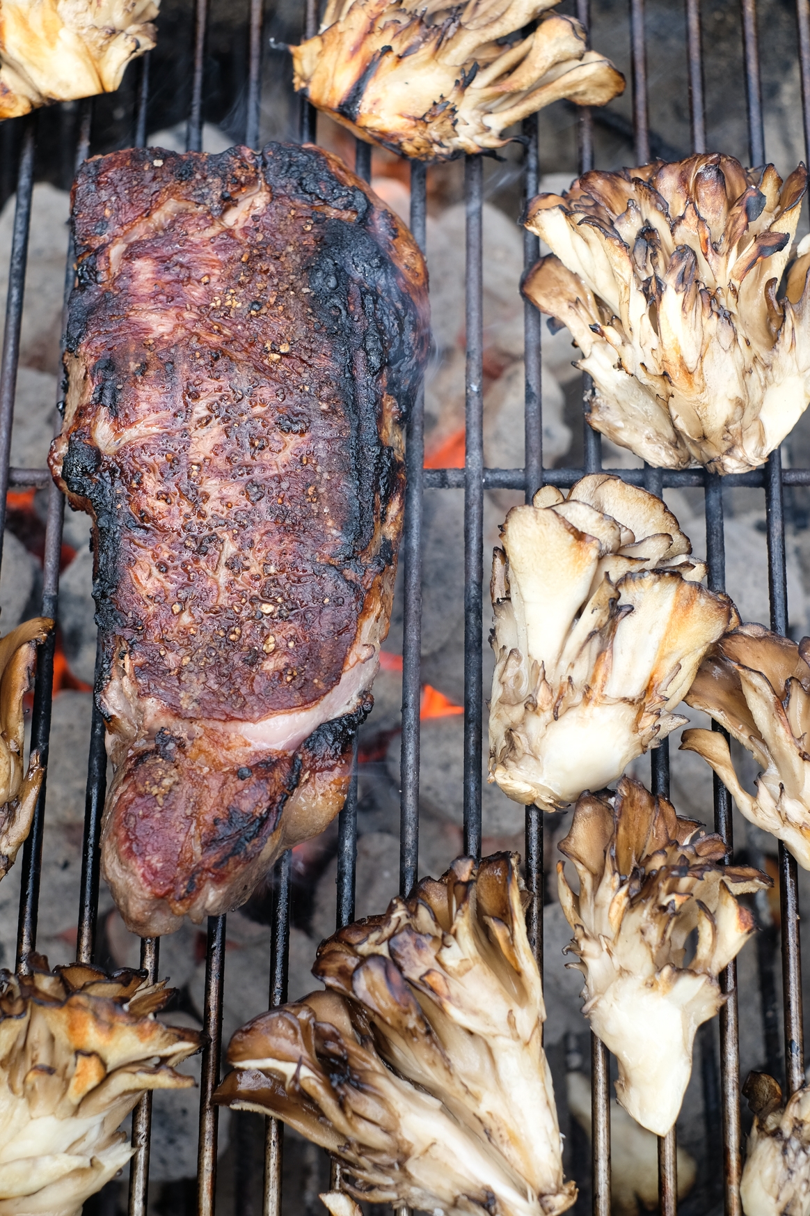 Steak & Mushroom on the Grill