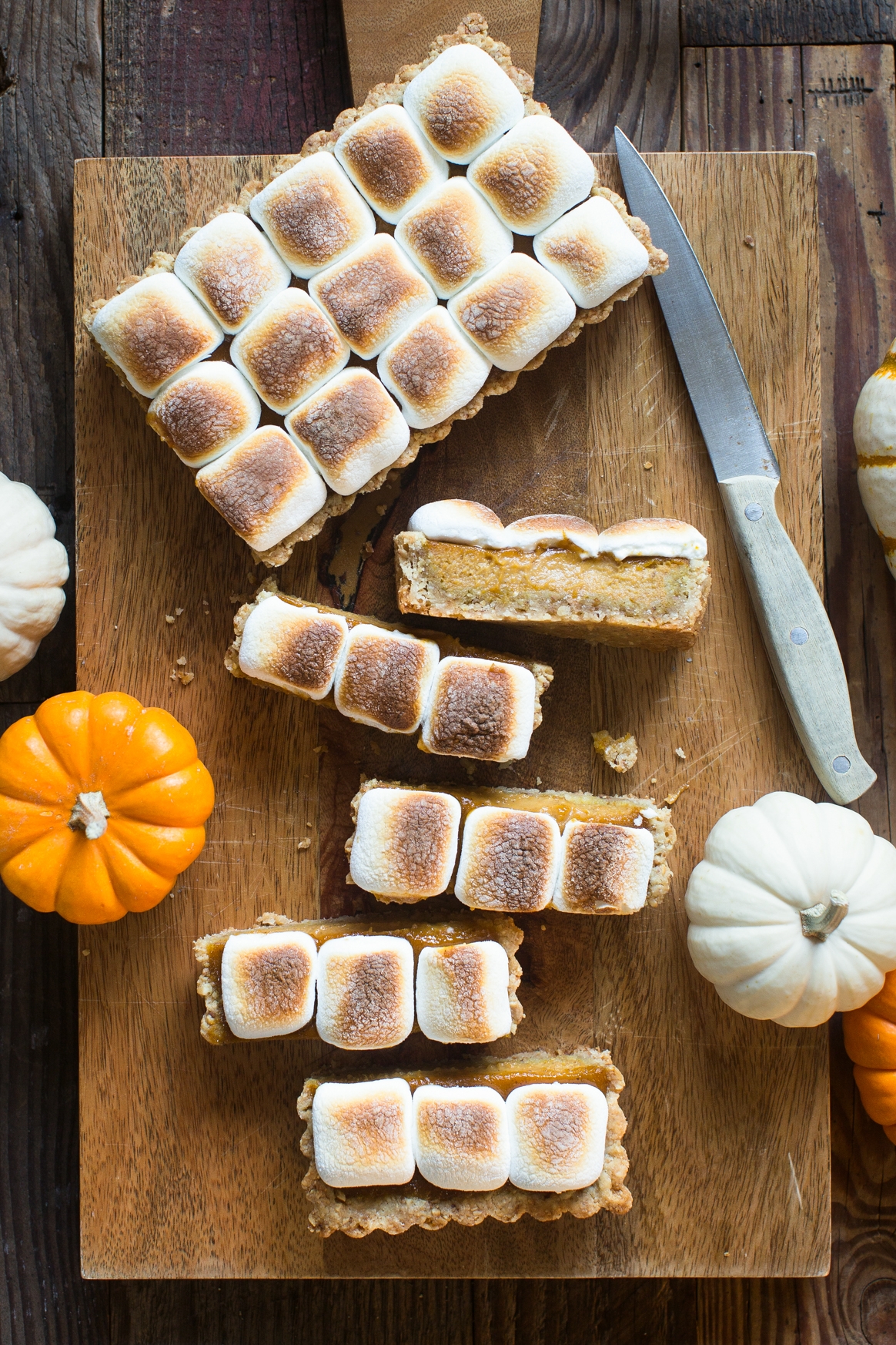 Pumpkin & Hazelnut Tart with Toasted Marshmallow