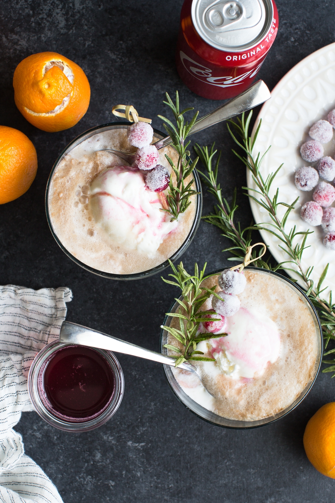 Sparkling Cranberry and Cola Ice Cream Float Recipe