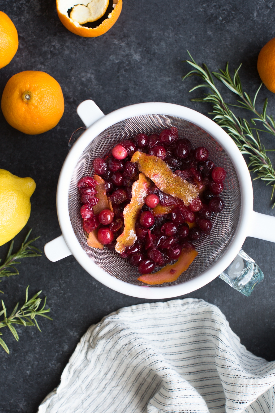 Making Cranberry Citrus Syrup