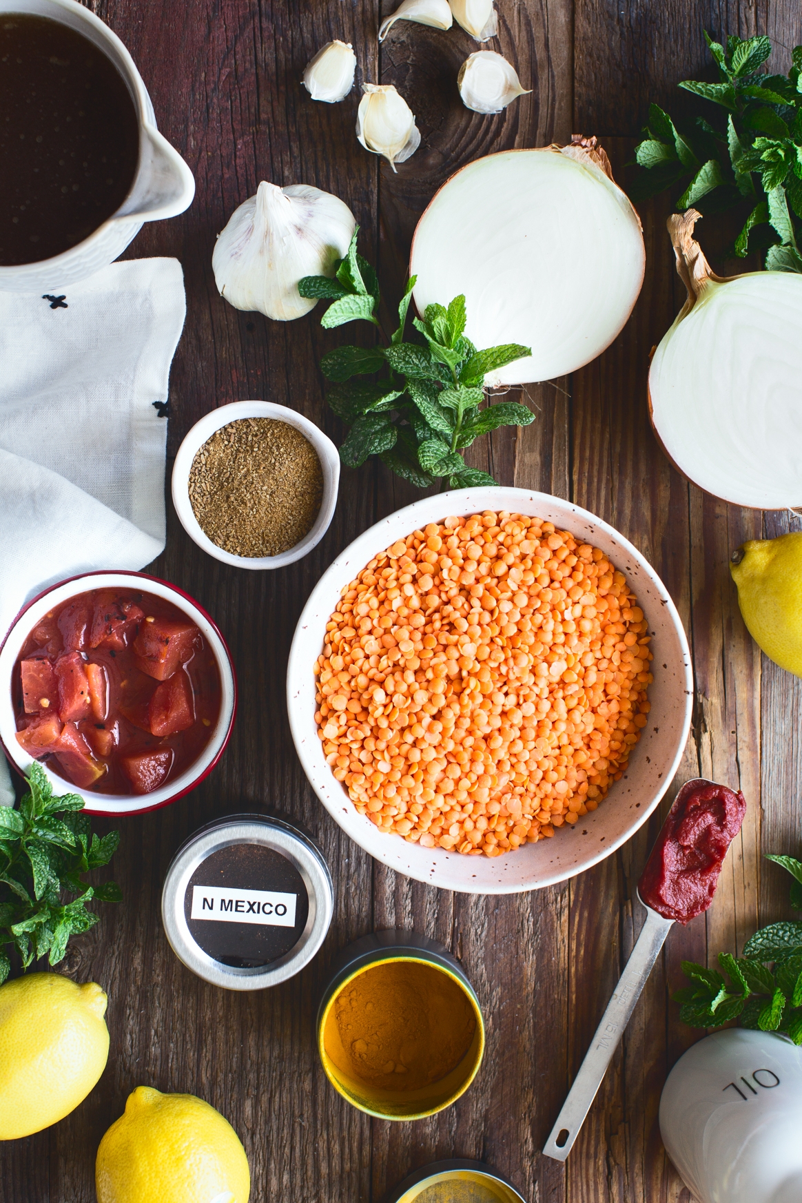 Instant Pot Red Lentil Soup Ingredients