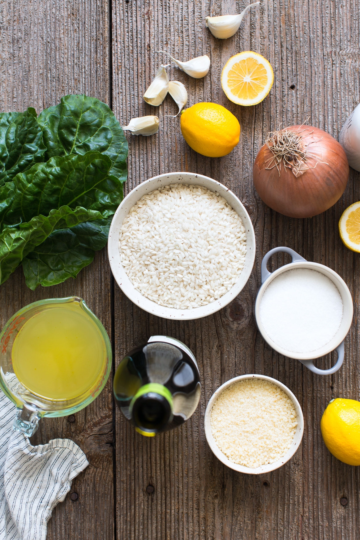 Meyer Lemon Risotto with Spicy Swiss Chard Ingredients