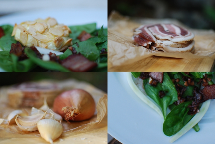warmspinachsaladcherrypancettavinaigrette3 Warm Spinach Salad with Cherry Pancetta Vinaigrette