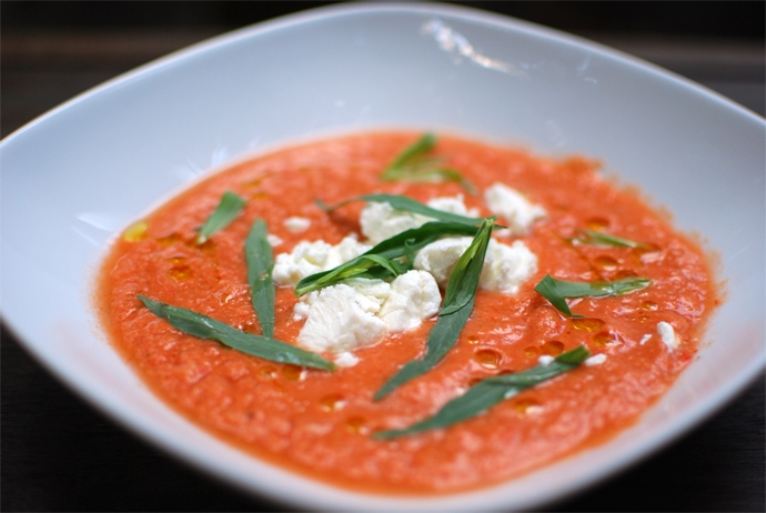 Cold Tomato and Tarragon Soup