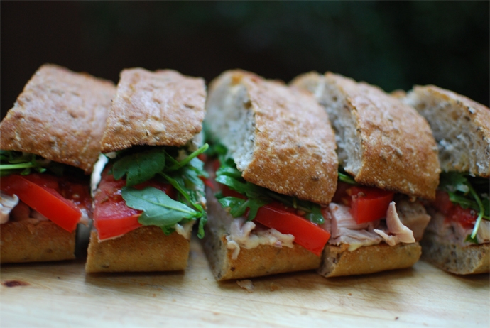 Rooasted Chicken Sandwich with Fennel Mustard