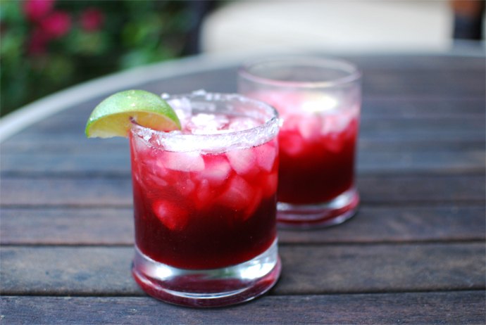 Roasted Jalapeno Blackberry Margarita