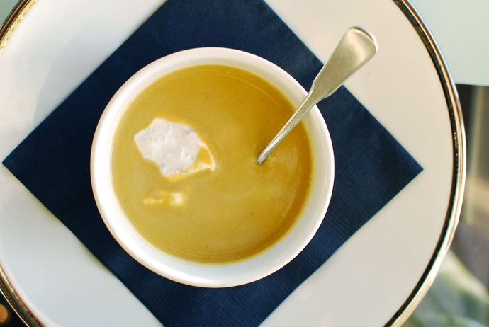 Spicy Pumpkin Soup with Toasted Cumin Crema